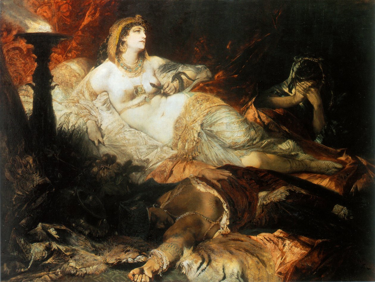 Kleopatras død, 1875. af Hans Makart