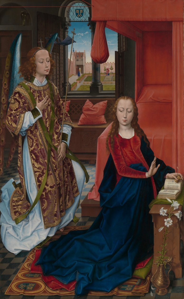 Bebudelsen, ca. 1465-70. af Hans Memling