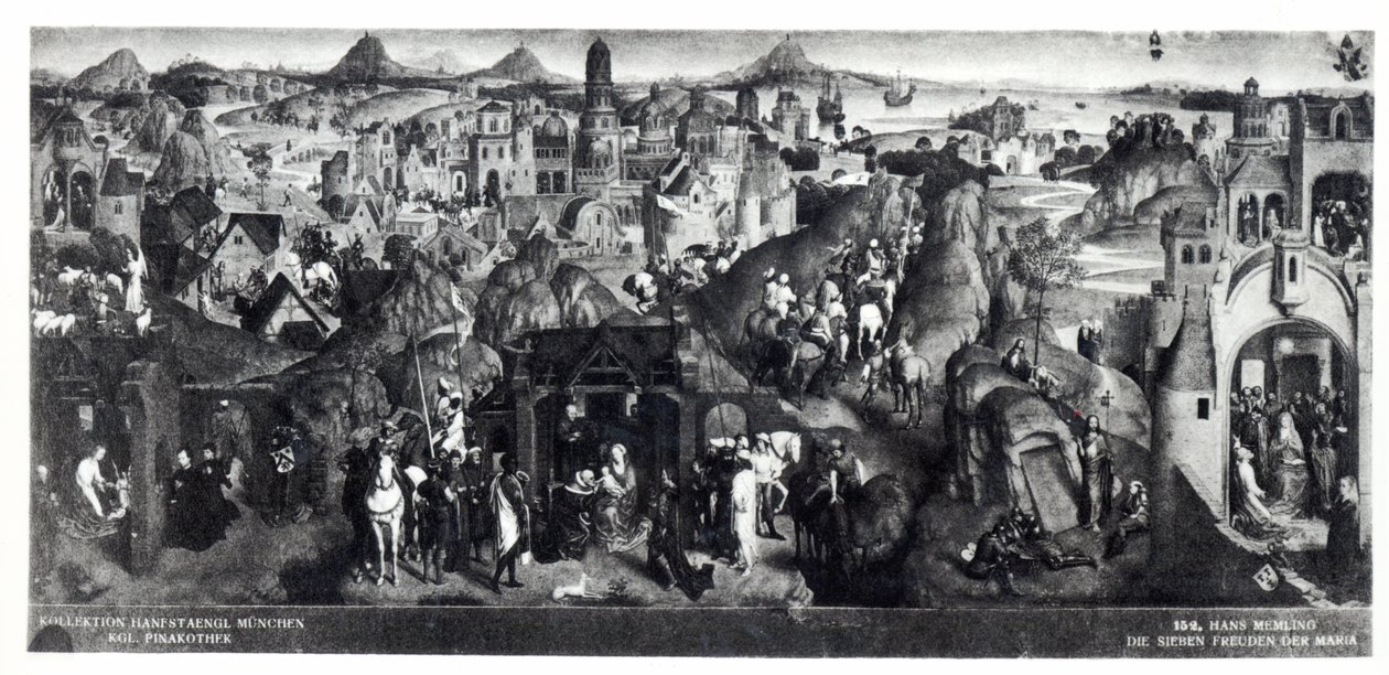 Jomfruens syv glæder, 1480 af Hans Memling