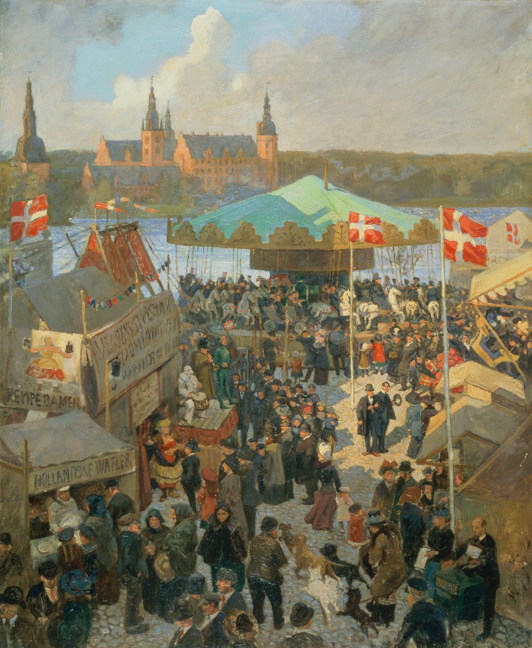 Novembermarked på Hillerød af Hans Nikolaj Hansen