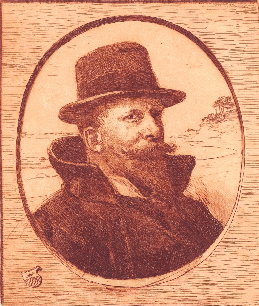 Selvportræt af Hans Nikolaj Hansen