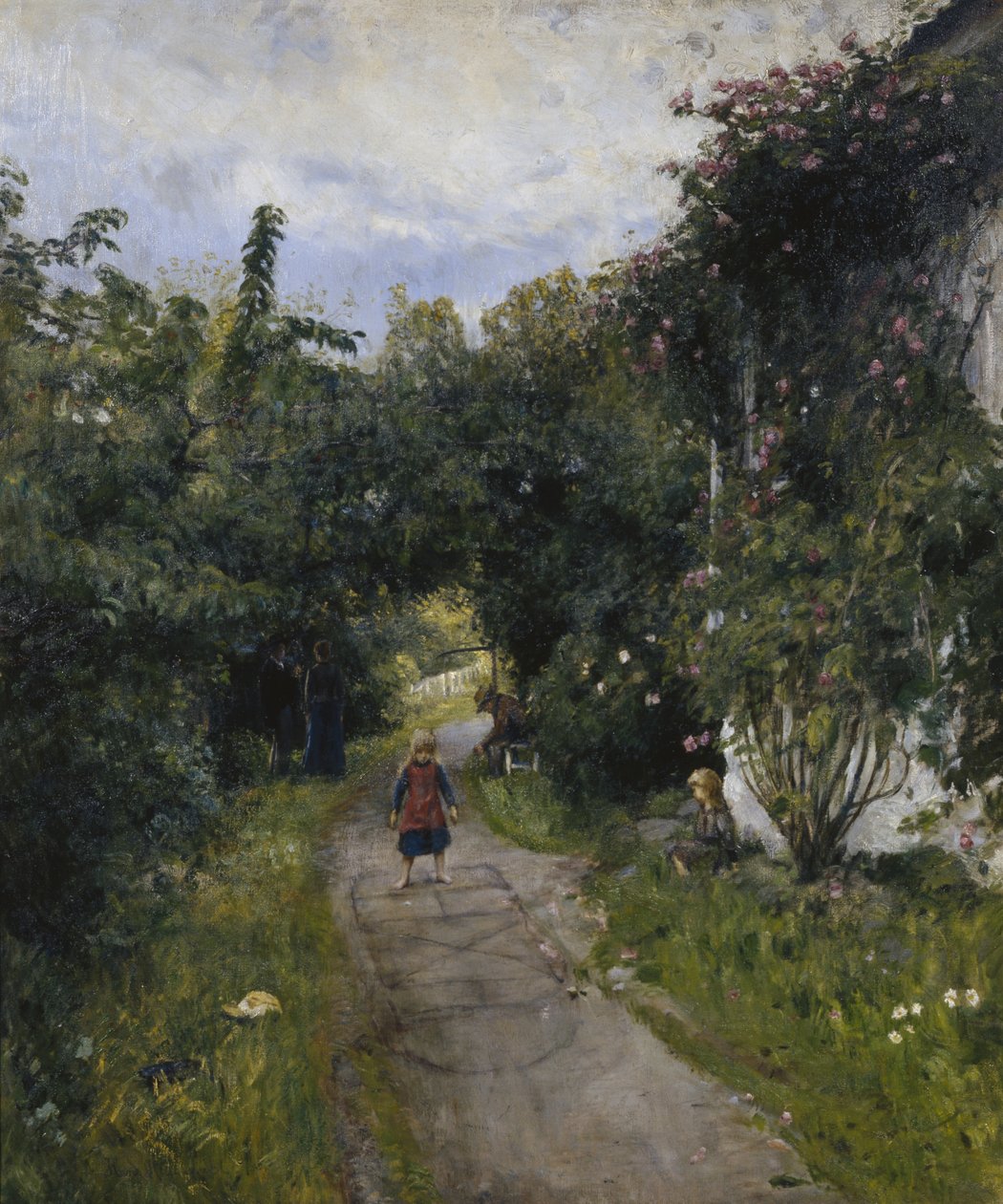 Hopscotch board, Paradis (olie på lærred) af Hans Olaf Heyerdahl