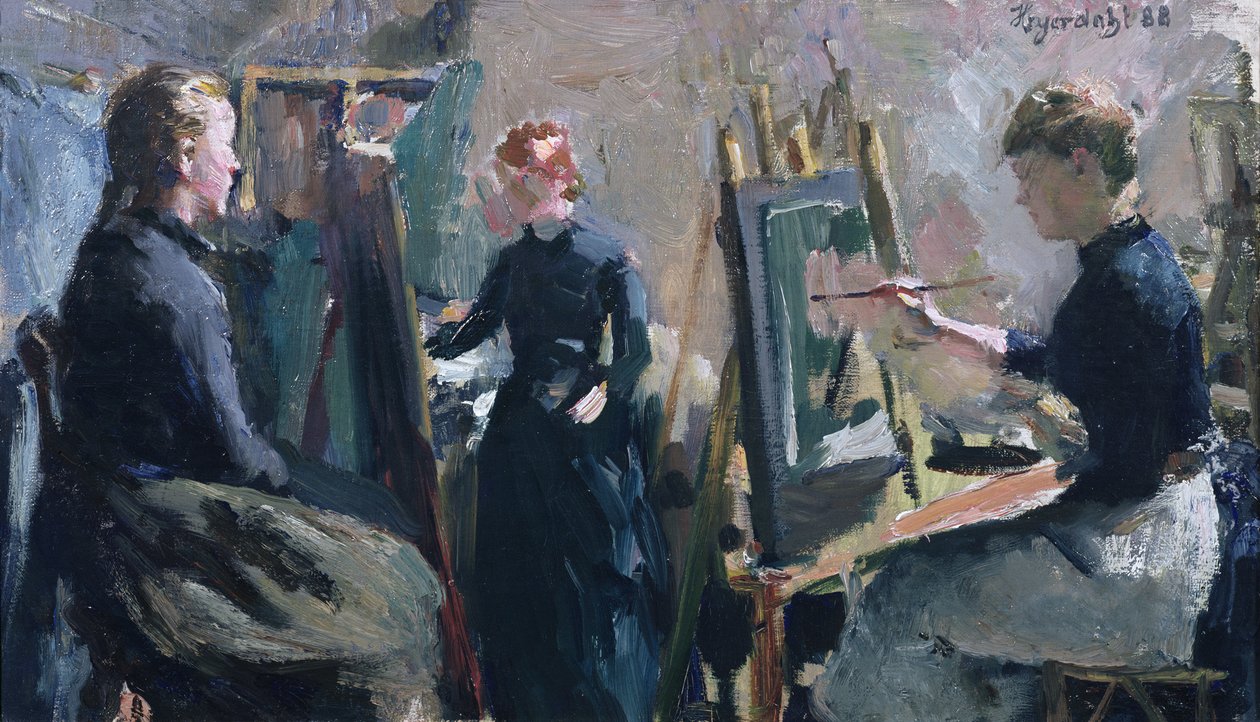 I studiet af Hans Olaf Heyerdahl