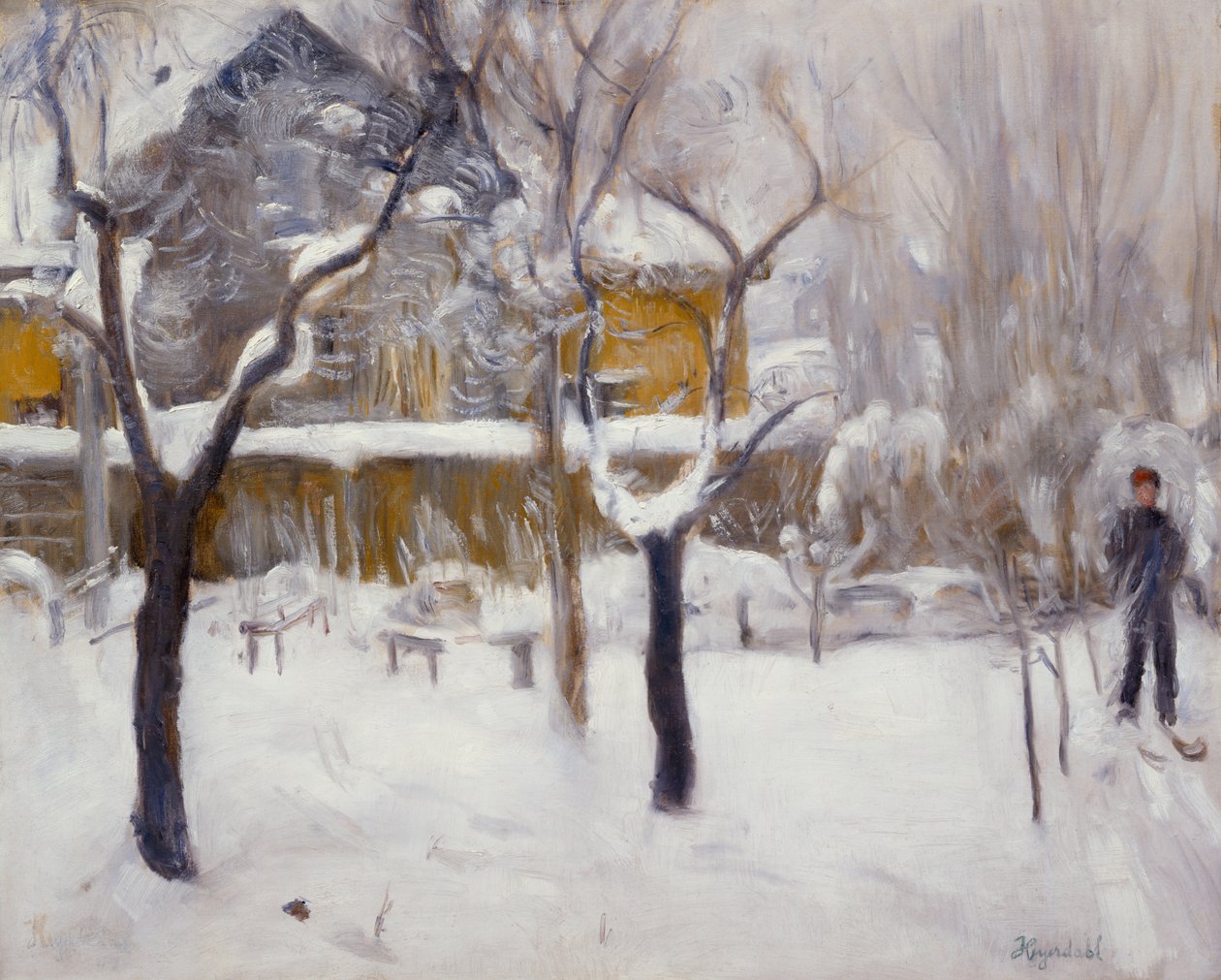 Vinterlandskab af Hans Olaf Heyerdahl