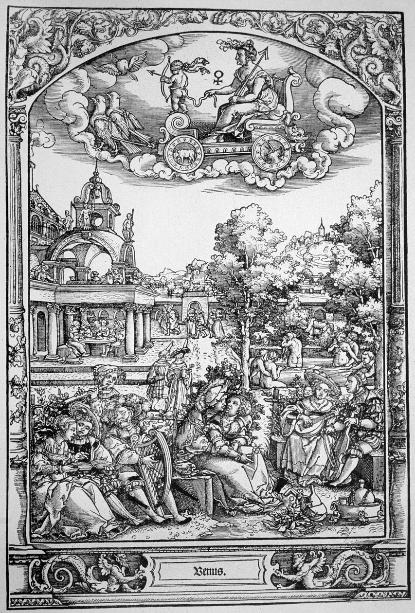 Venus (trægravering) af Hans Sebald (School of) Beham