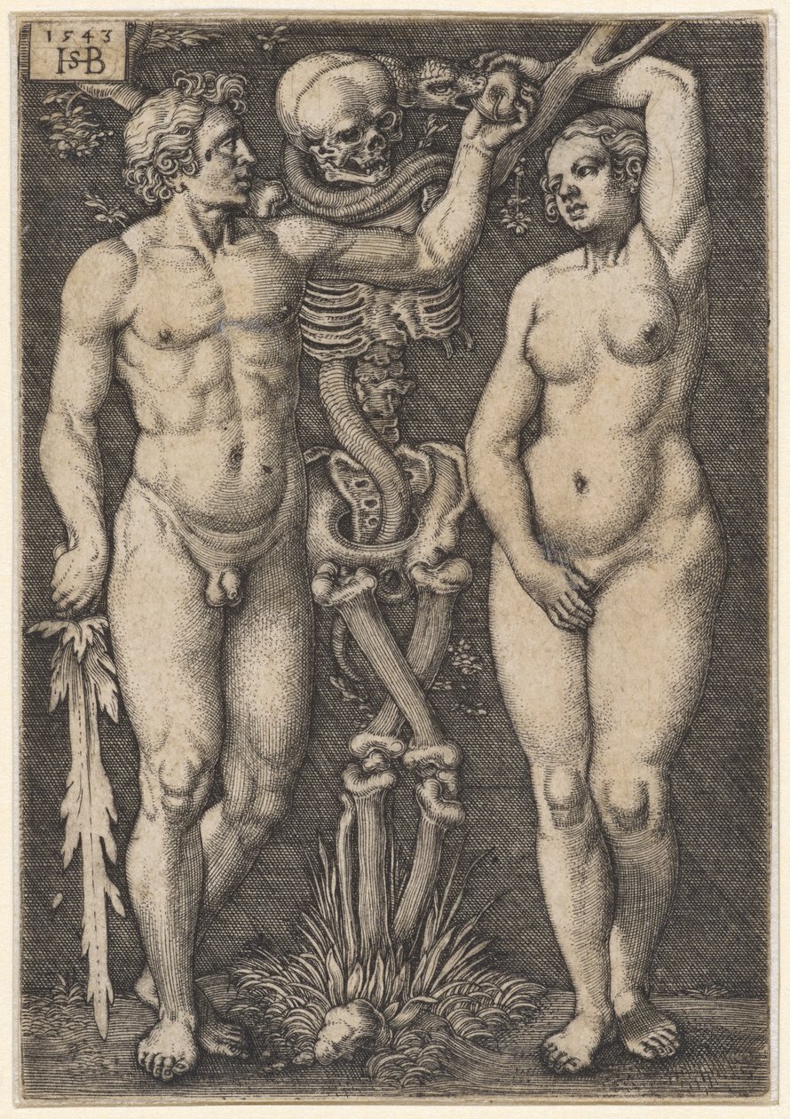 Adam og Eva, 1543 af Hans Sebald Beham