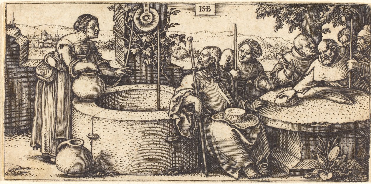 Kristus og kvinden fra Samaria af Hans Sebald Beham
