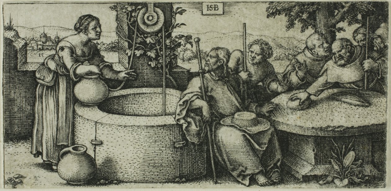 Kristus og kvinden fra Samaria af Hans Sebald Beham