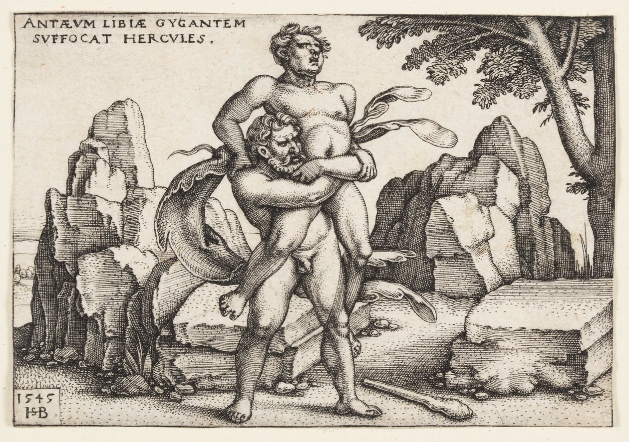 Hercules og Antaeus af Hans Sebald Beham