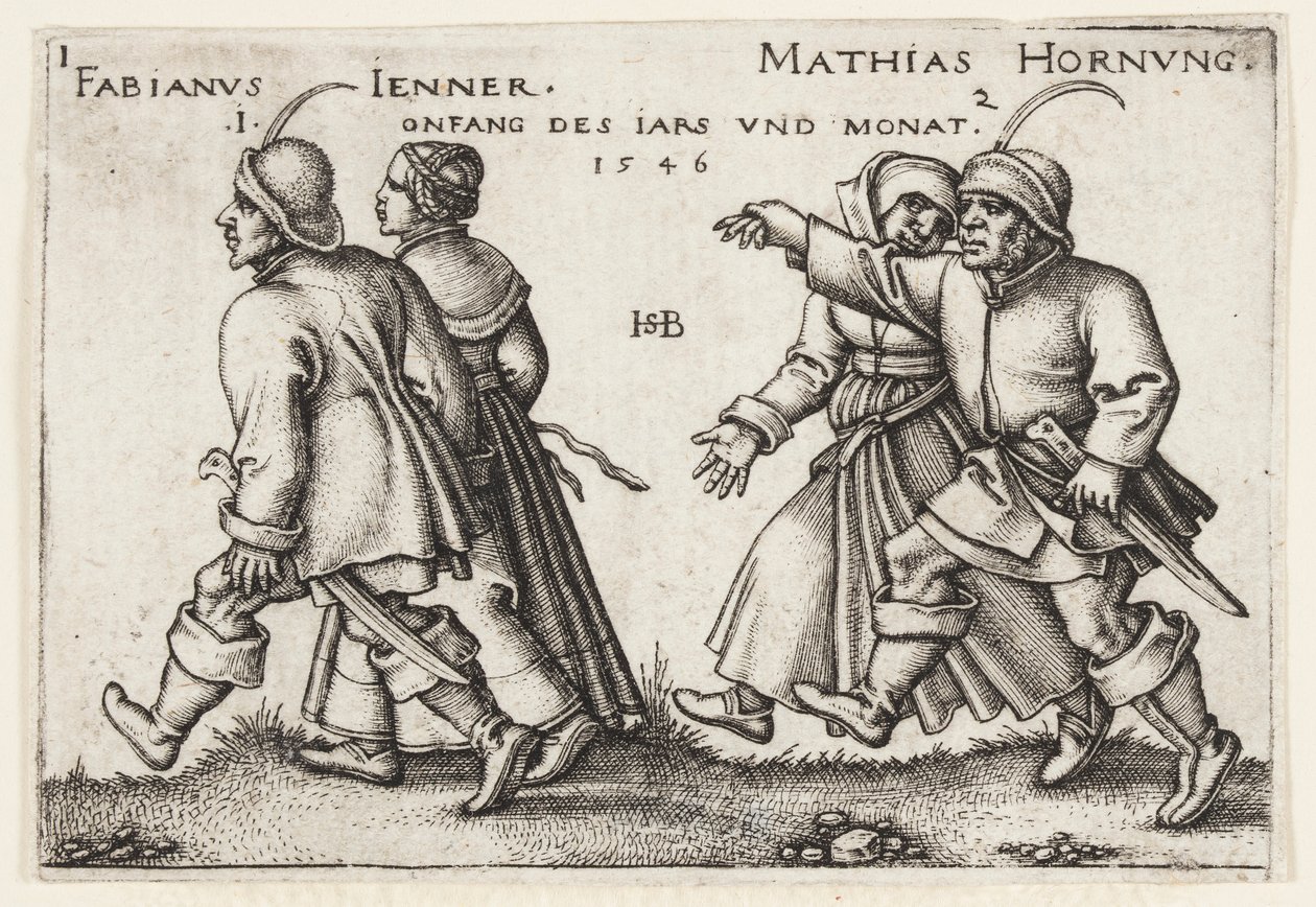 januar og februar af Hans Sebald Beham