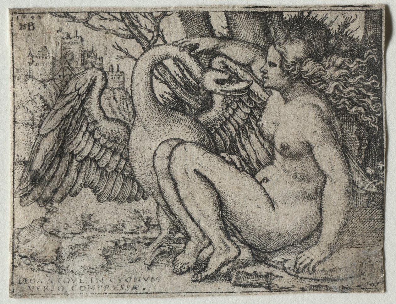 Leda og svanen, 1548. af Hans Sebald Beham