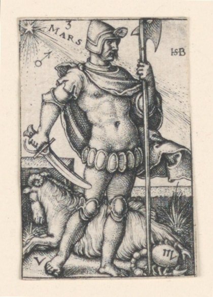 Mars, fra De syv planeter af Hans Sebald Beham