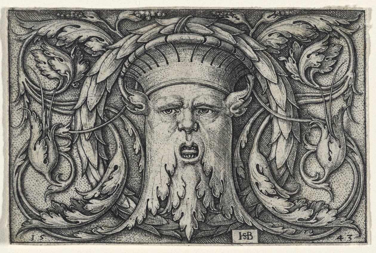 Mascaron, 1543 (gravering på lagt papir) af Hans Sebald Beham