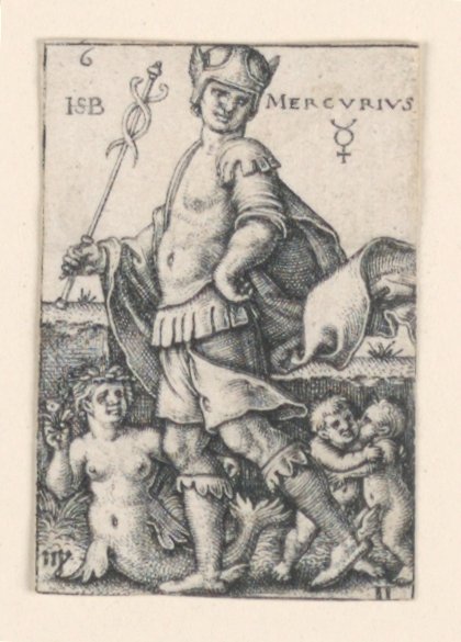 Merkur, fra De syv planeter af Hans Sebald Beham
