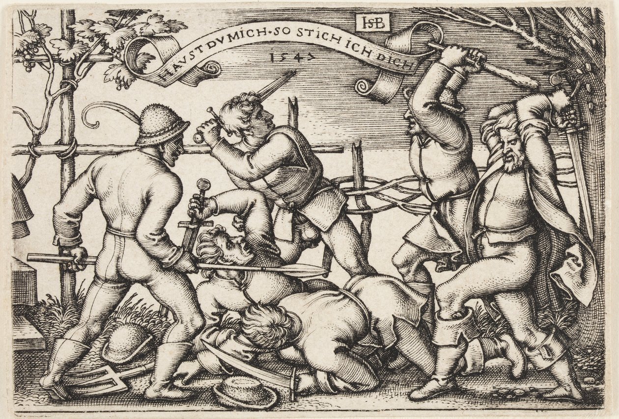 Bondeslagsmål af Hans Sebald Beham