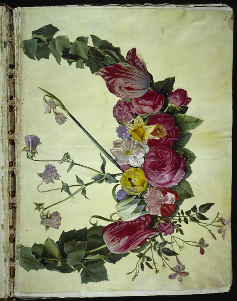 Blomsterkrans af Hans Simon Holtzbecker