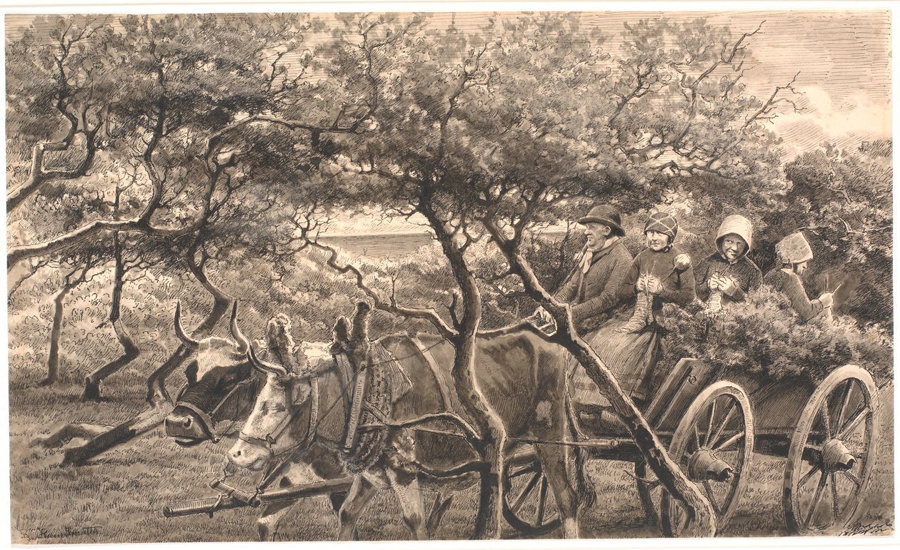 Et studekøretøj. Igennem krattet. Hammerum Herred af Hans Smidth
