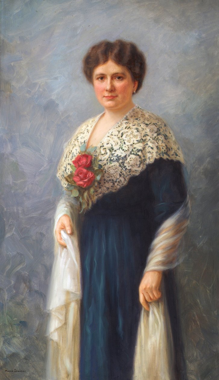 portræt af en dame af Hans Stalzer