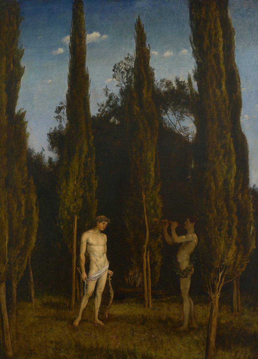Apollo og Marsyas, af Hans Thoma