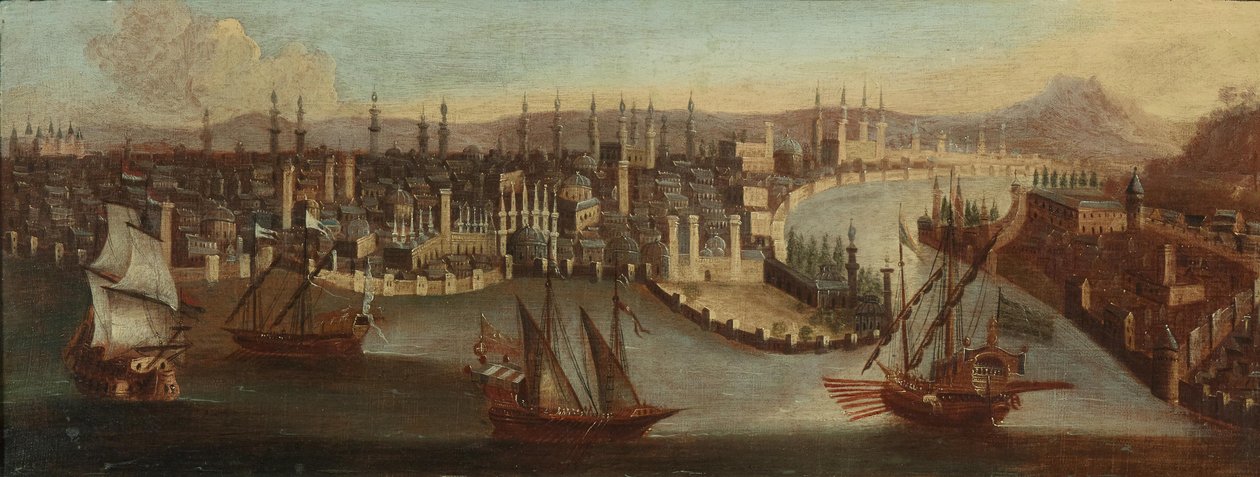 Udsigt over Konstantinopel. af Hans de Jode