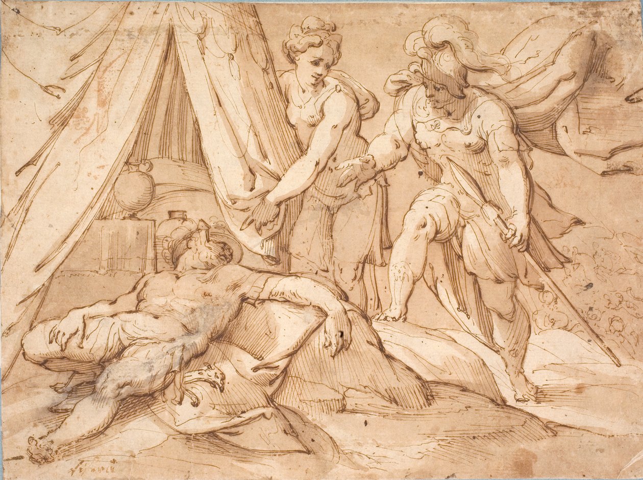 Dansk:  Jael og Sisera af Hans von Aachen