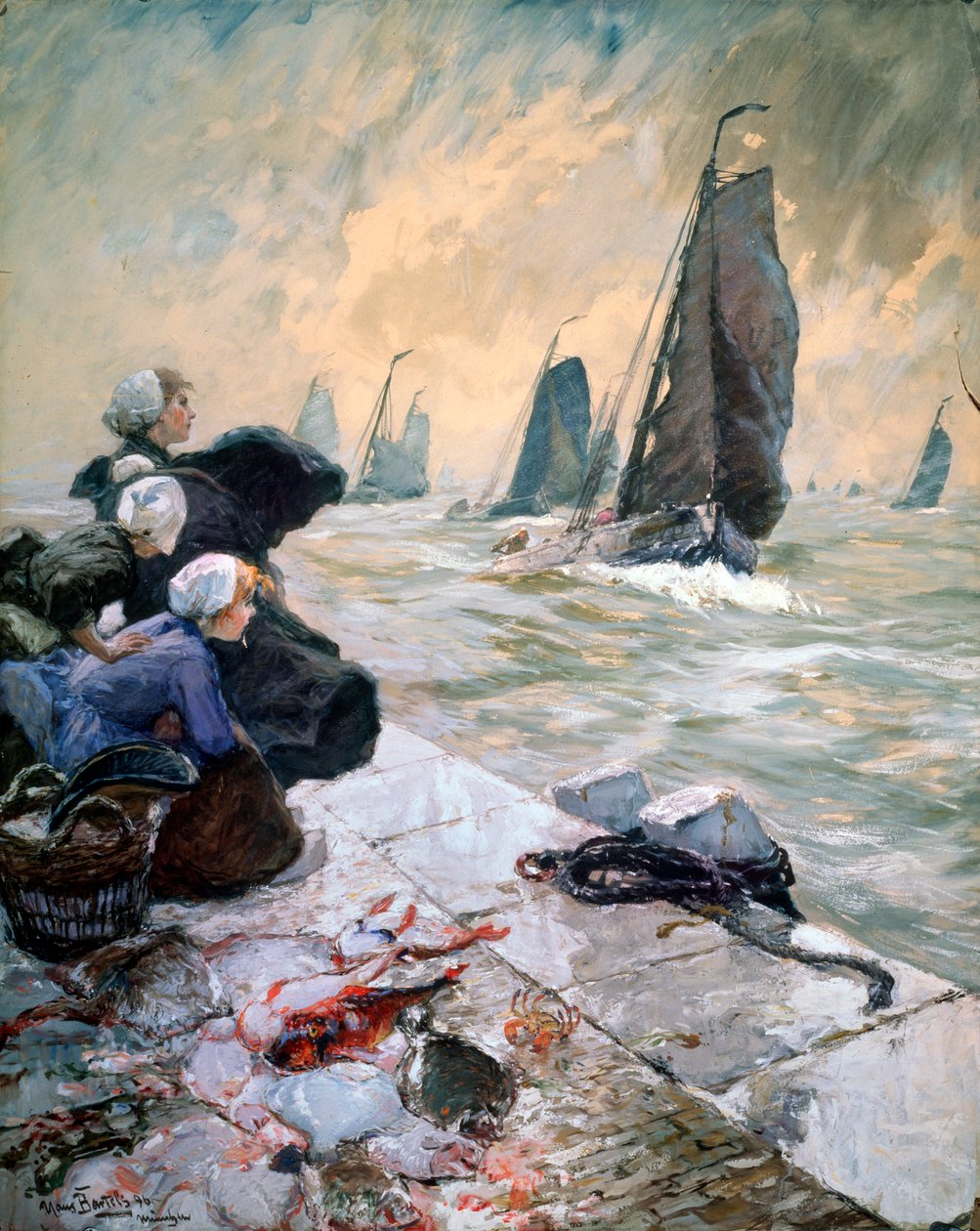 Fiskerkonerne, 1896. af Hans von Bartels