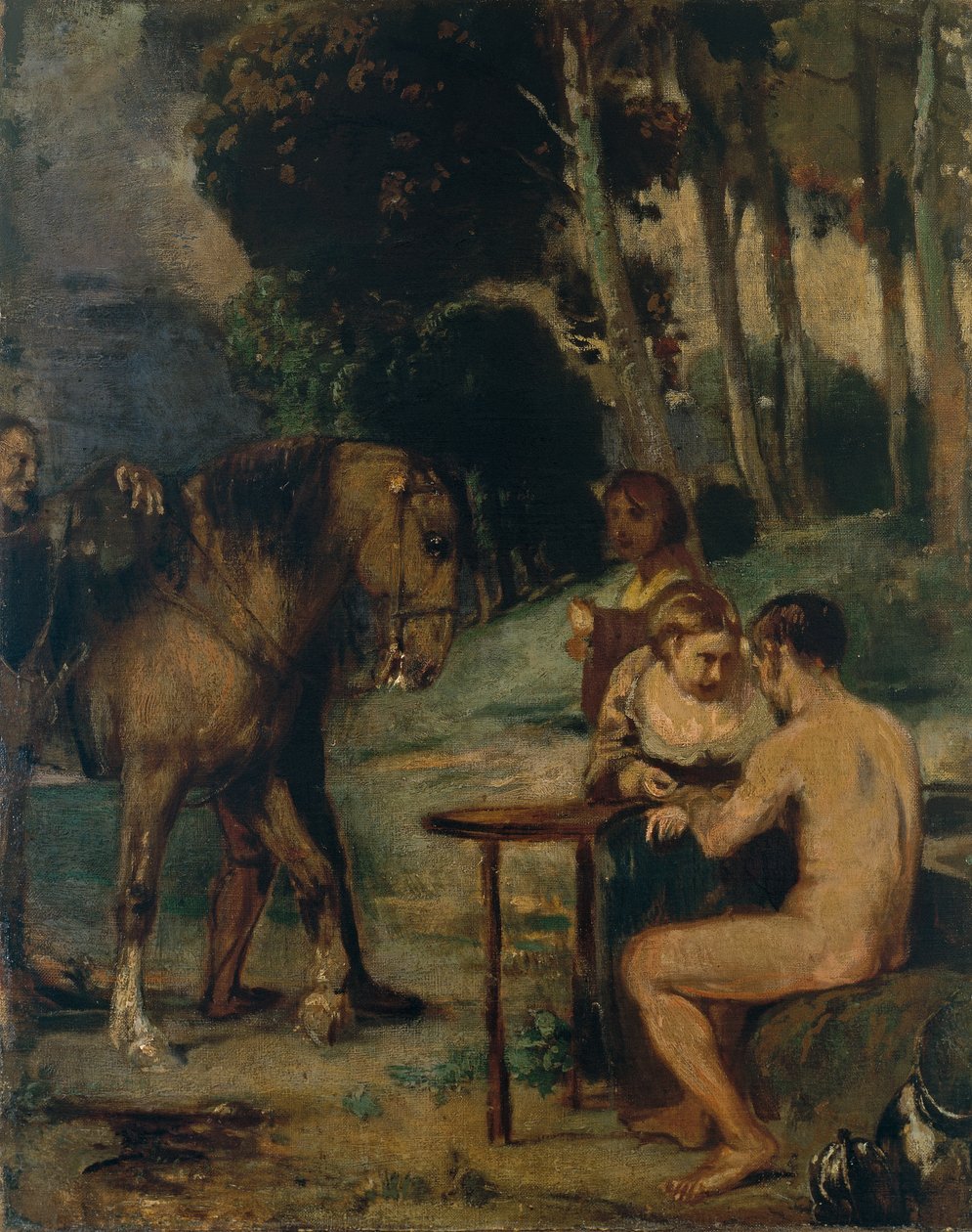 Skovbillede om aftenen af Hans von Marées