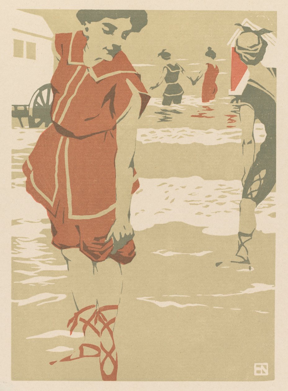 Badende, ca. 1900. af Hans von Newmann