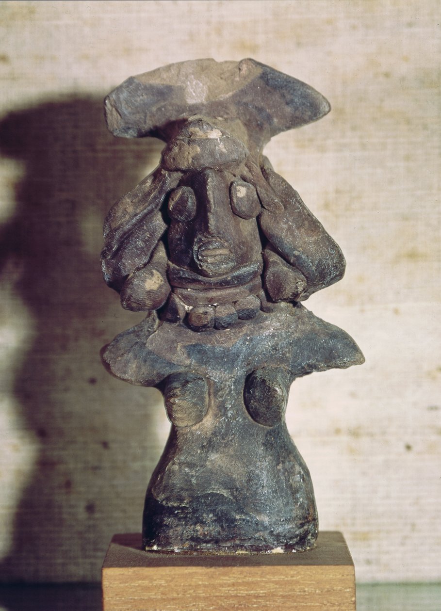 Figur af en modergudinde, fra Mohenjo-Daro, Indusdalen, Pakistan, 3000-1500 f.Kr. af Harappan