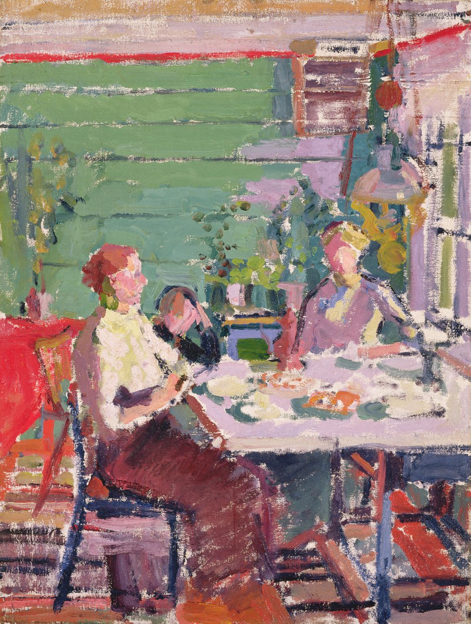 Interiørscene, muligvis i Norge, ca. 1912 af Harold Gilman