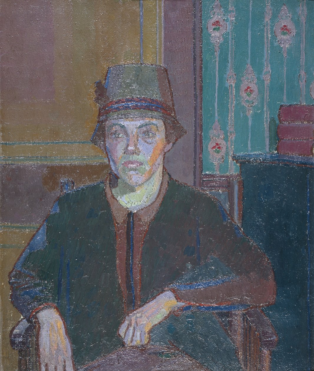 En dame (olie på lærred) af Harold Gilman