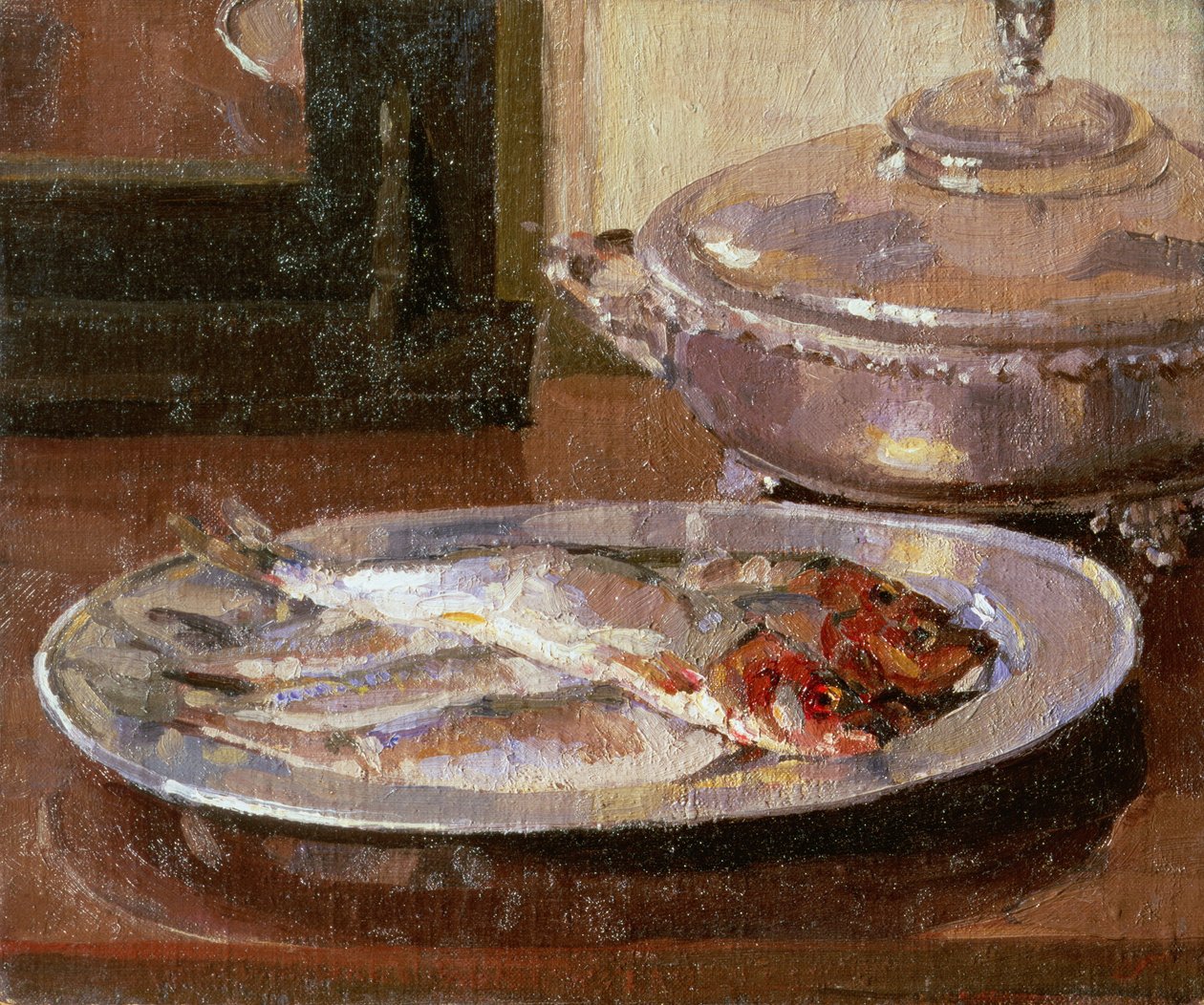 Fisk på en tallerken af Harold Gilman