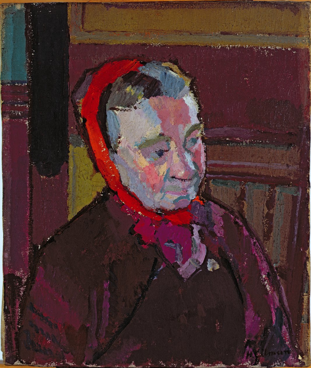 Portræt af fru Mounter af Harold Gilman