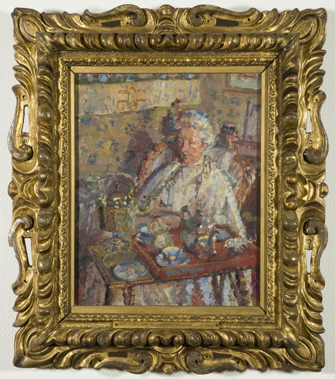 Den gamle dame (olie på lærred) af Harold Gilman