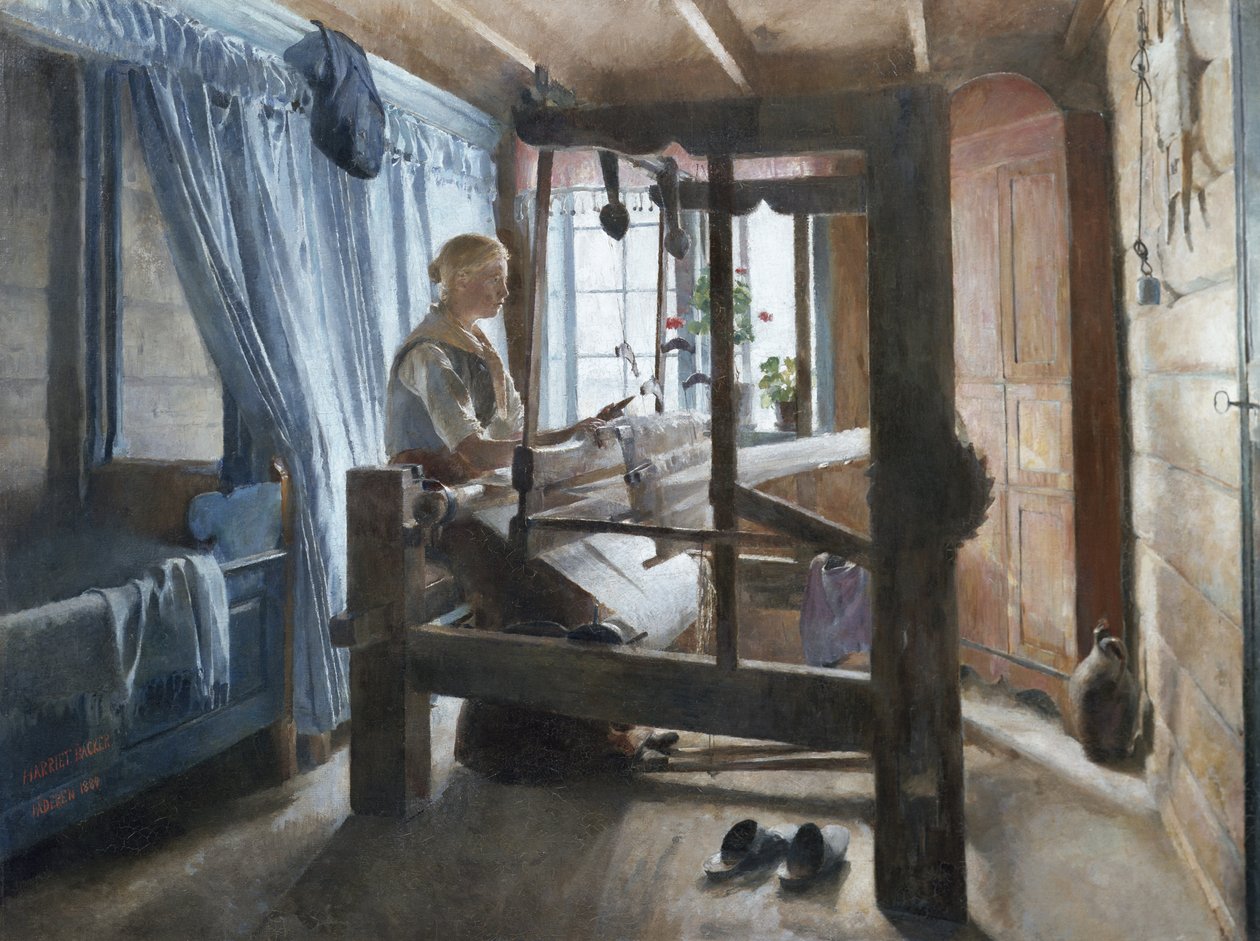 Et vævehus af Harriet Backer