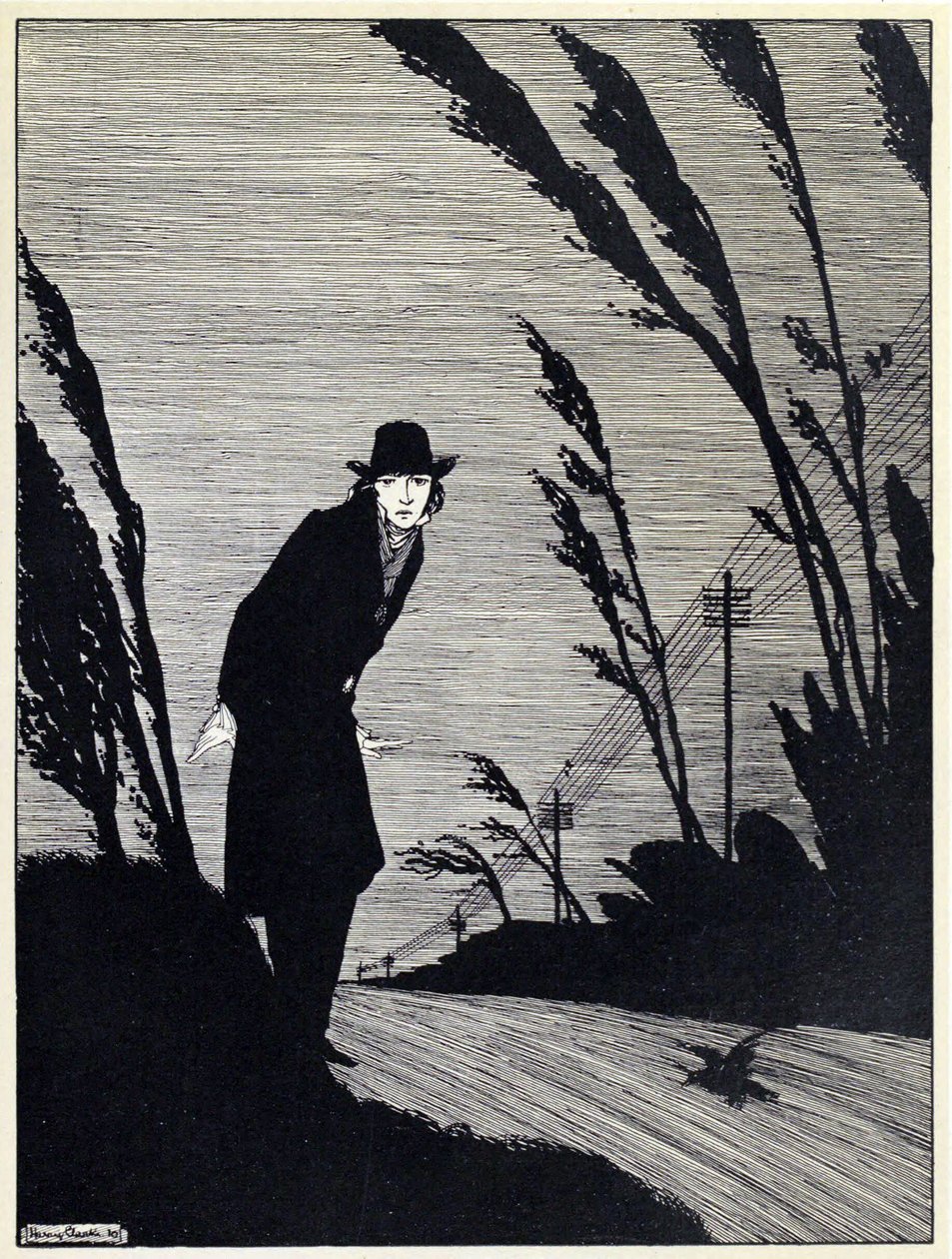 Midt i det hele var et Cold White Face, fra The Years at the Spring, pub. 1920 af Harry Clarke