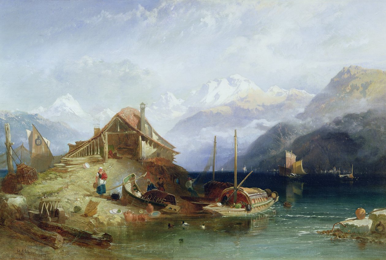 Thun-søen, 1852 af Harry John Johnson