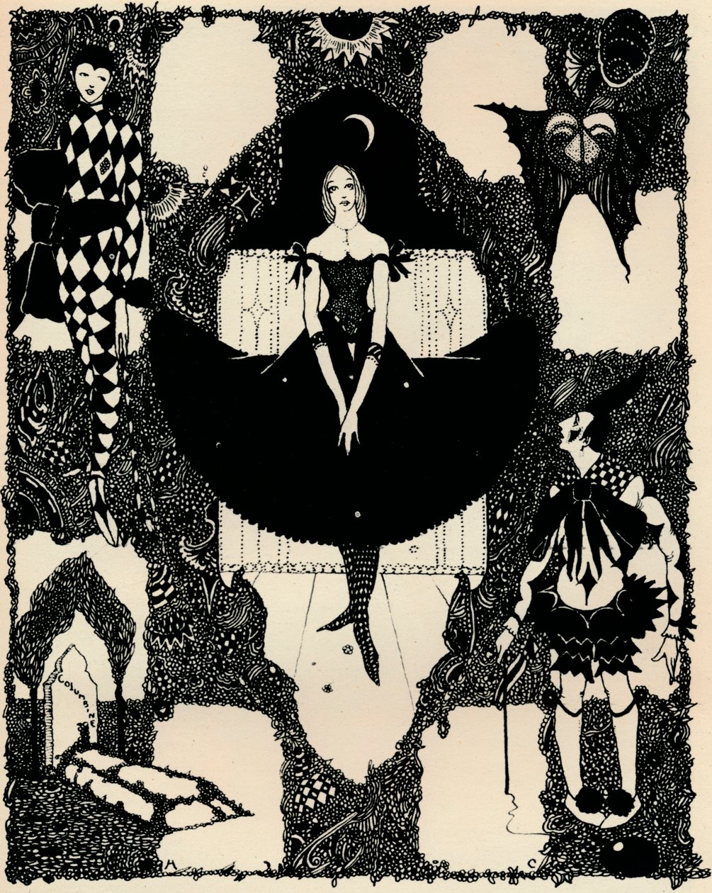 Columbine, c 1900-1930, 1925 af Harry Clarke