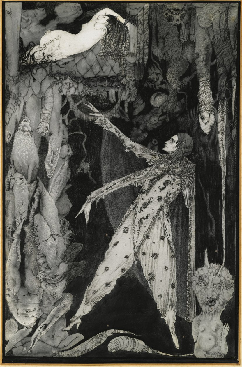 Illustration til Goethes Faust, 1924-1925 af Harry Clarke