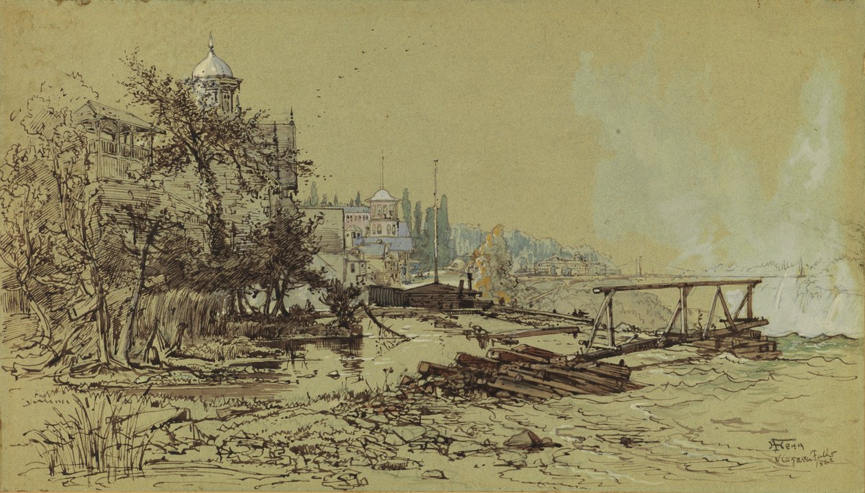 Niagara Falls, 1862. af Harry Fenn
