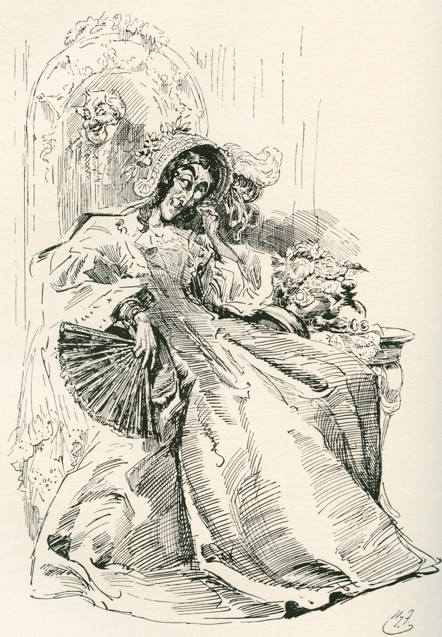 Mrs. Skewton (gravering) af Harry Furniss
