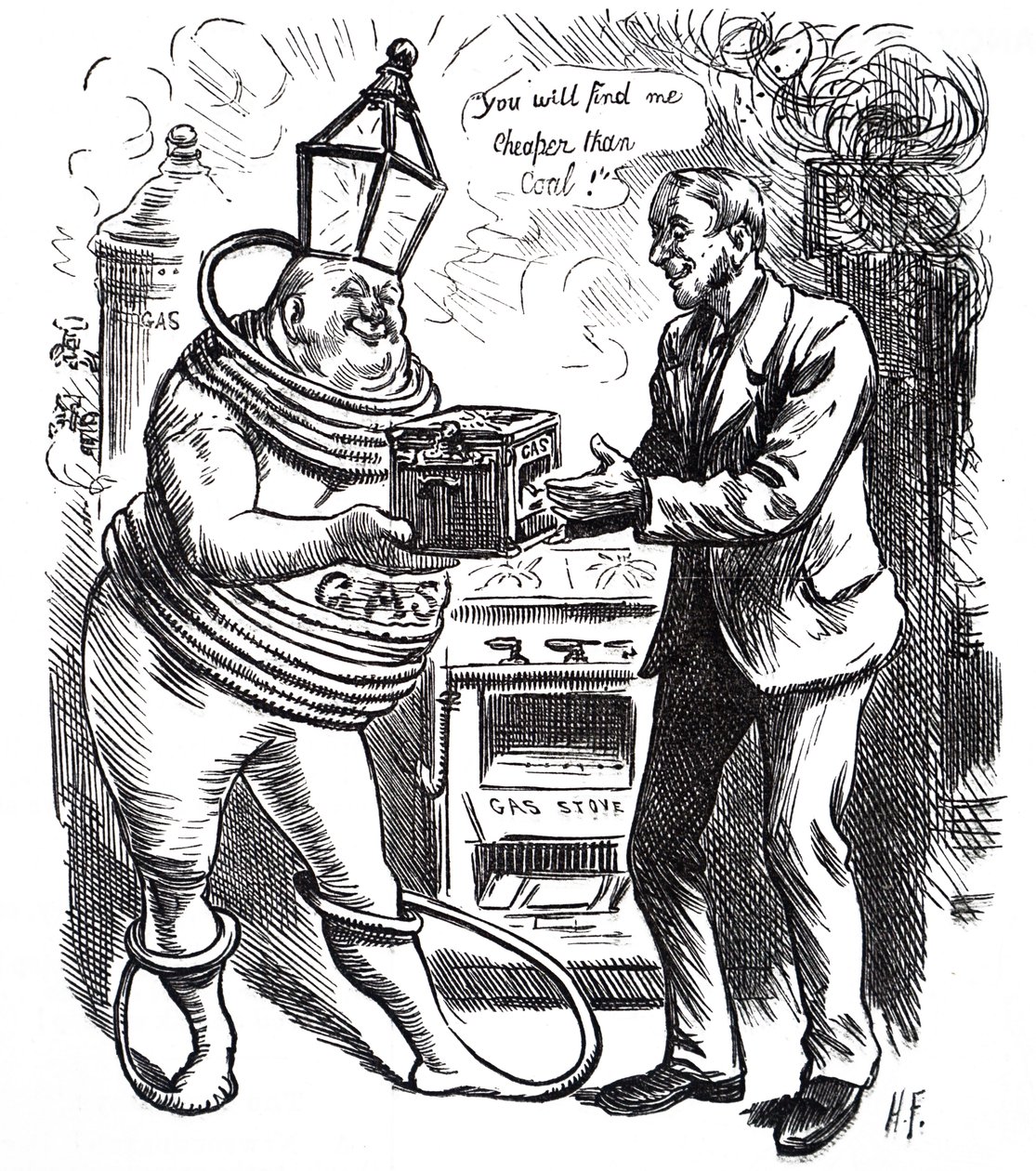 Den billige pris på gas. af Harry Furniss