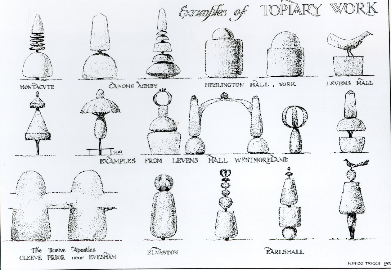 Eksempler på topiært arbejde, 1902 af Harry Inigo Triggs