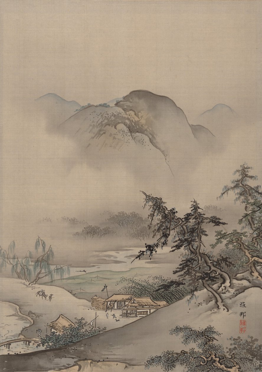 Landskab, ca. 1885-89. af Hashimoto Gaho
