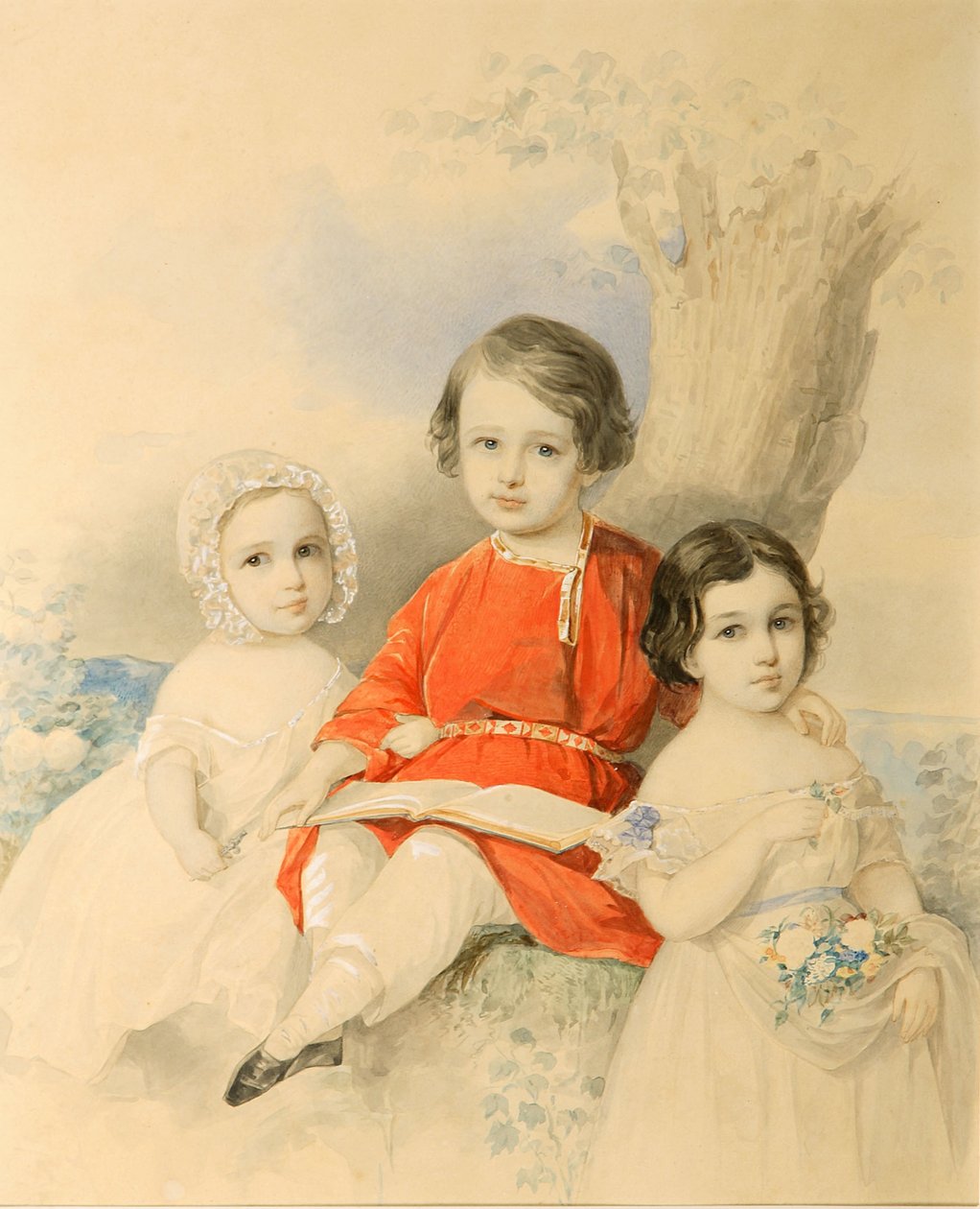 Børn i et landskab, 1840