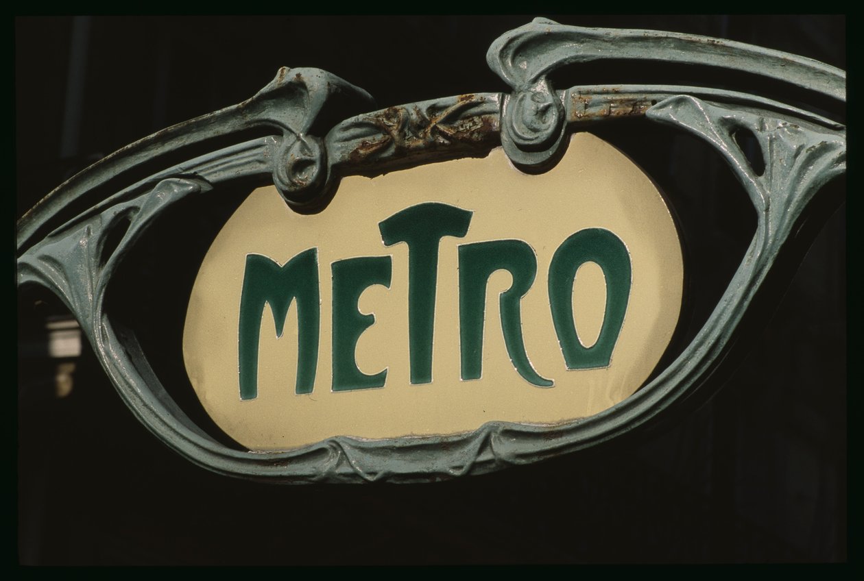 Indgang til en Metropolitan Station (jern) af Hector Guimard