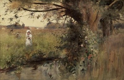 Indsamling af blomster ved Strømmen af Hector Caffieri