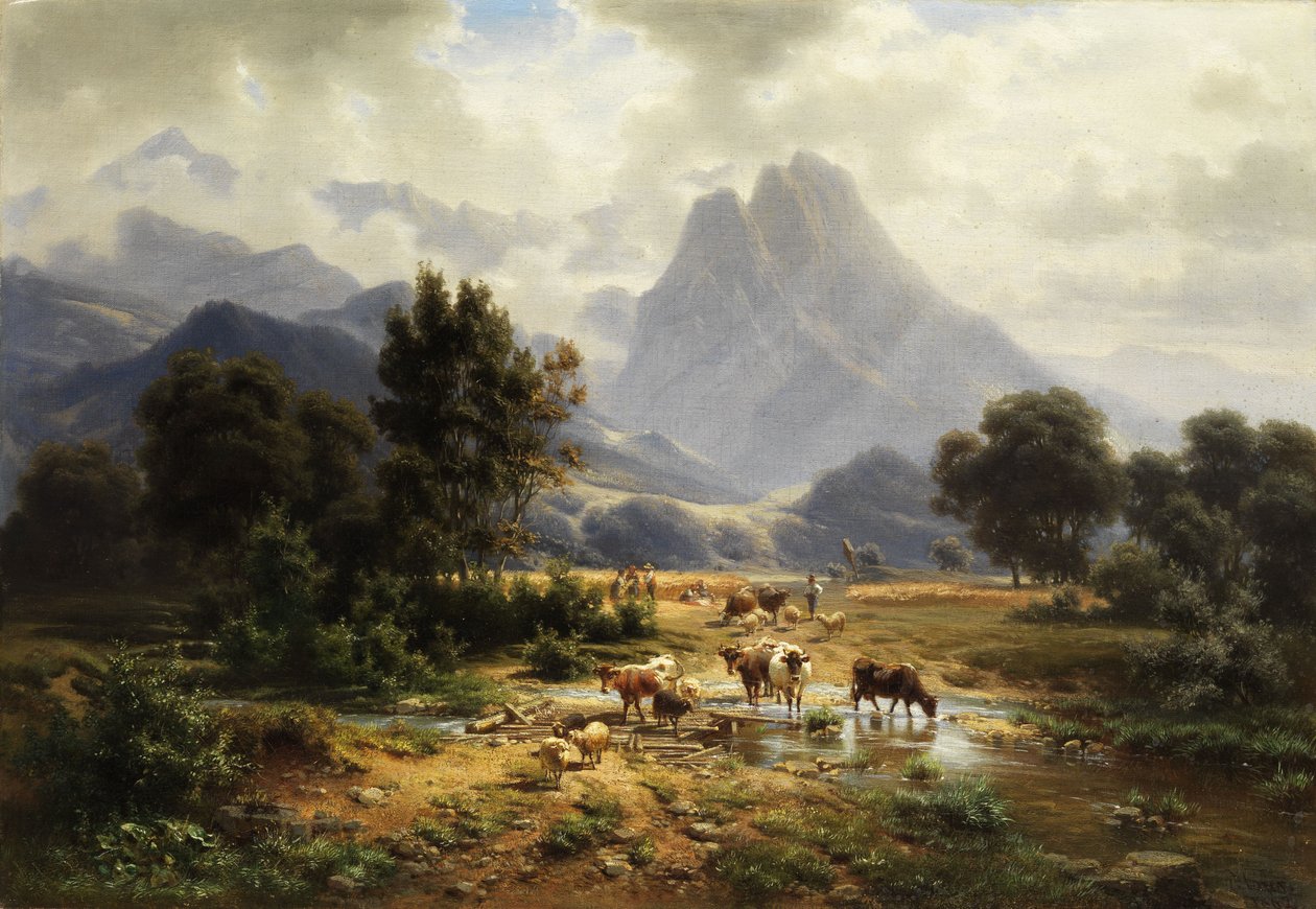 Bjerglandskab af Heinrich Hofer