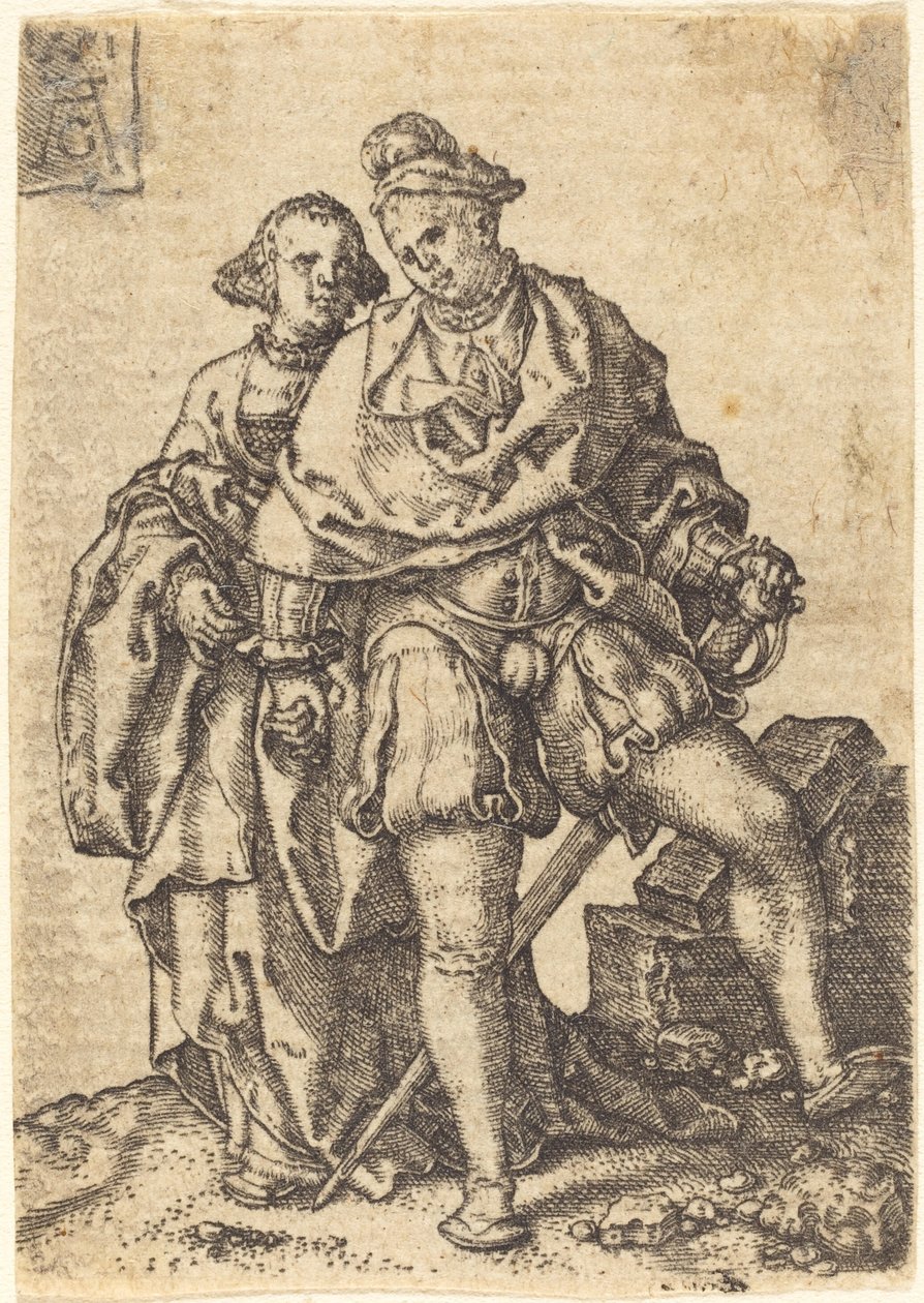 Dansende par af Heinrich Aldegrever