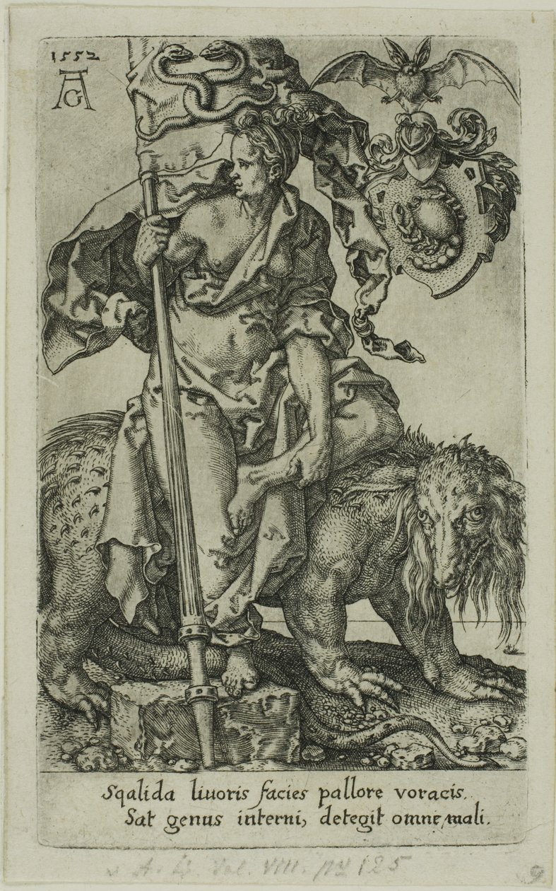 Misundelse, fra Lasterne af Heinrich Aldegrever